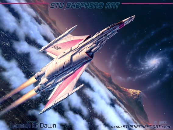 Launch at Dawn Science Fiction Space Ship )